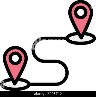 Destination Vector Icon Design Illustration Stock Vector