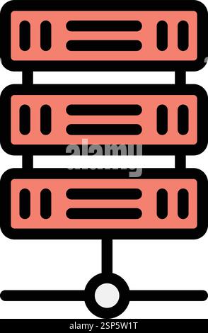 Server Vector Icon Design Illustration Stock Vector