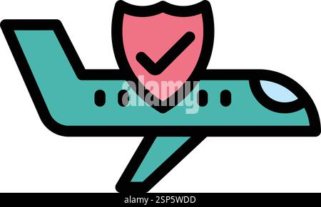 Safe flight Vector Icon Design Illustration Stock Vector