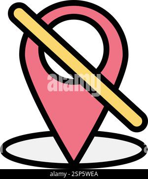 Location off Vector Icon Design Illustration Stock Vector