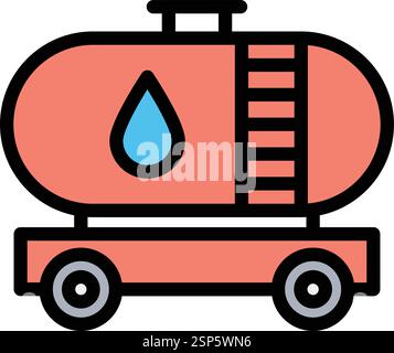 Oil tank Vector Icon Design Illustration Stock Vector