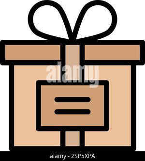 Gift Box Vector Icon Design Illustration Stock Vector
