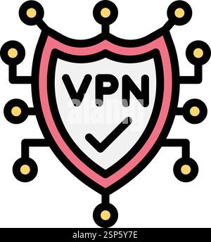 Vpn Vector Icon Design Illustration Stock Vector