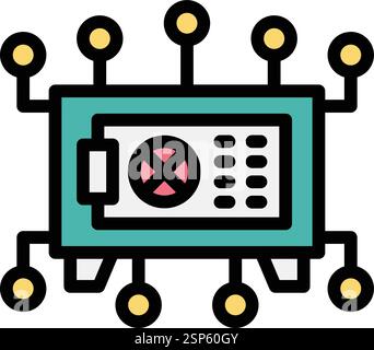 Safe Vector Icon Design Illustration Stock Vector