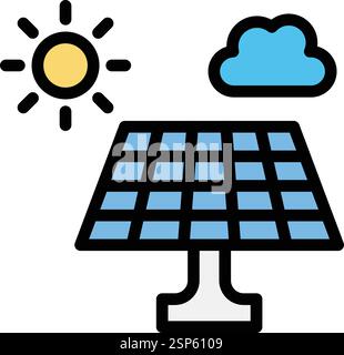 Solar panel Vector Icon Design Illustration Stock Vector