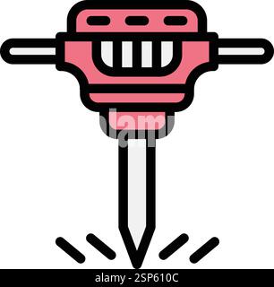 Drilling Vector Icon Design Illustration Stock Vector