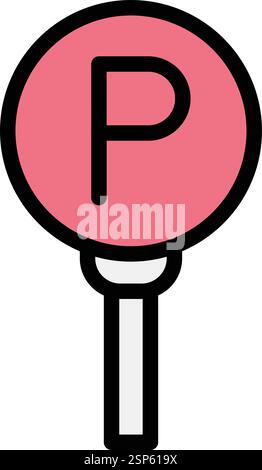 Parking Vector Icon Design Illustration Stock Vector