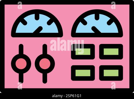 Control panel Vector Icon Design Illustration Stock Vector