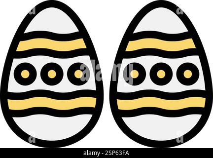 Easter egg Vector Icon Design Illustration Stock Vector