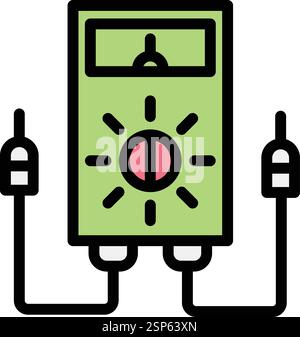Voltmeter Vector Icon Design Illustration Stock Vector