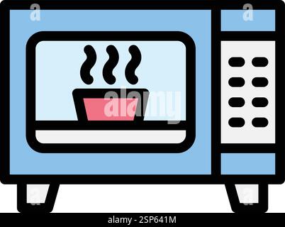 Microwave Vector Icon Design Illustration Stock Vector