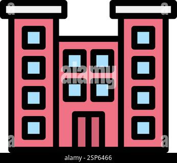 Building Vector Icon Design Illustration Stock Vector