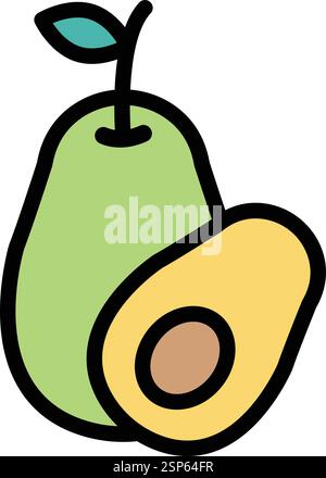 Avocado Vector Icon Design Illustration Stock Vector