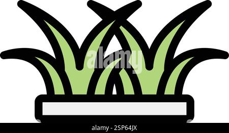 Grass Vector Icon Design Illustration Stock Vector