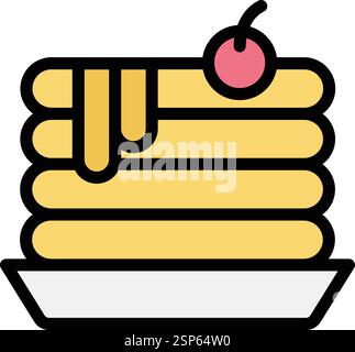 Pancake Vector Icon Design Illustration Stock Vector