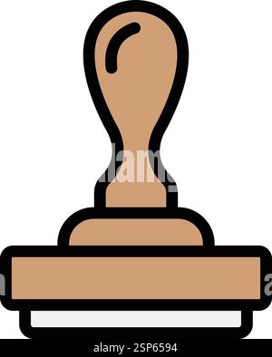 Rubber stamp Vector Icon Design Illustration Stock Vector