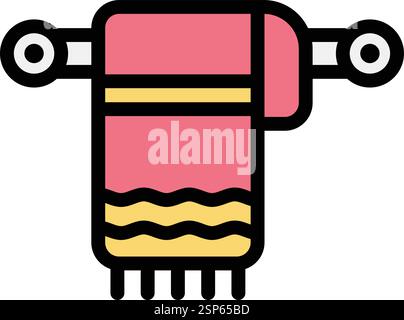 Towel Vector Icon Design Illustration Stock Vector
