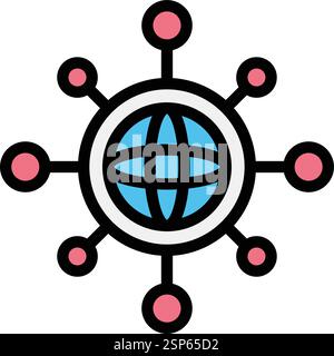 Networking Vector Icon Design Illustration Stock Vector