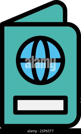Passport Vector Icon Design Illustration Stock Vector