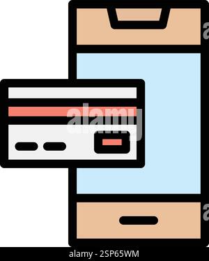 Mobile banking Vector Icon Design Illustration Stock Vector