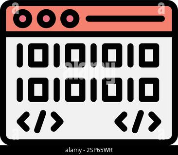 Coding Vector Icon Design Illustration Stock Vector