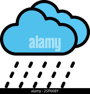 Rain Vector Icon Design Illustration Stock Vector