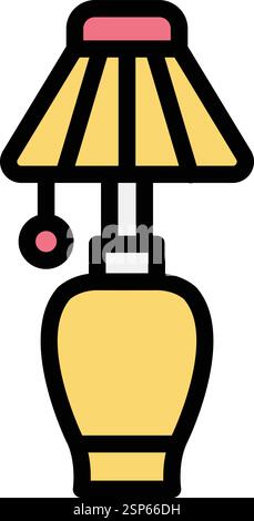 Table lamp Vector Icon Design Illustration Stock Vector