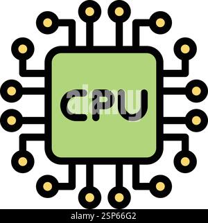 Cpu Vector Icon Design Illustration Stock Vector