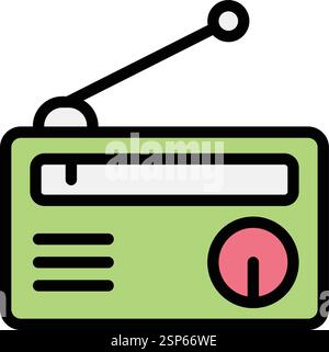 Radio Vector Icon Design Illustration Stock Vector