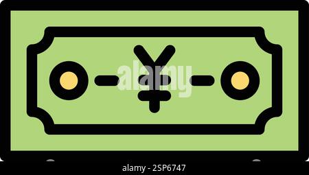 Yen Vector Icon Design Illustration Stock Vector