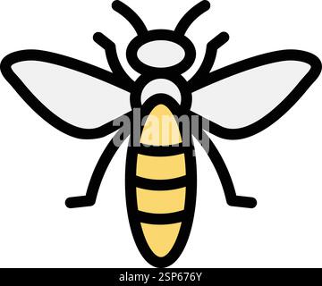 Bee Vector Icon Design Illustration Stock Vector