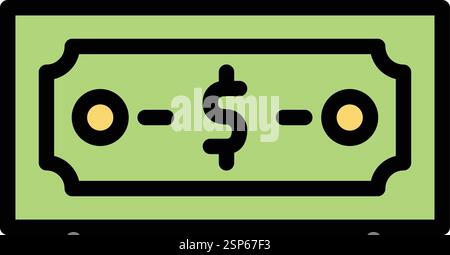 Dollar Vector Icon Design Illustration Stock Vector