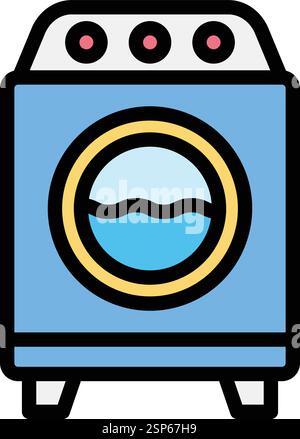 Washing machine Vector Icon Design Illustration Stock Vector