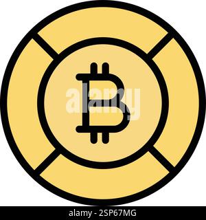 Bitcoin Vector Icon Design Illustration Stock Vector