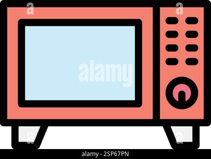 Microwave Vector Icon Design Illustration Stock Vector