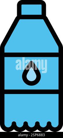 Water bottle Vector Icon Design Illustration Stock Vector