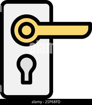 Door handle Vector Icon Design Illustration Stock Vector