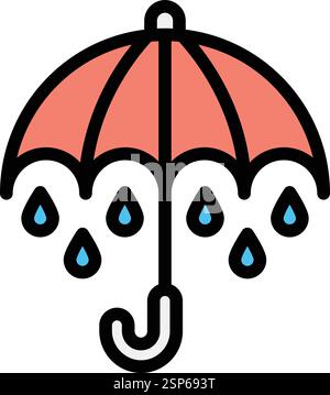 Umbrella Vector Icon Design Illustration Stock Vector
