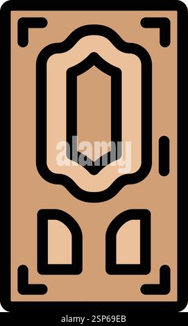 Door Vector Icon Design Illustration Stock Vector