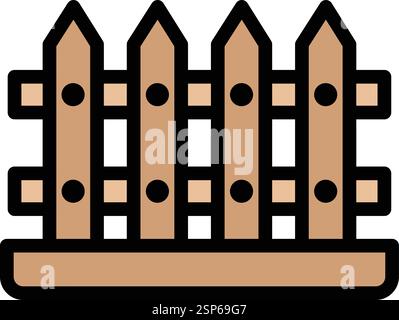 Fence Vector Icon Design Illustration Stock Vector