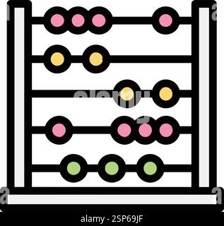 Abacus Vector Icon Design Illustration Stock Vector