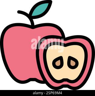 Apple Vector Icon Design Illustration Stock Vector