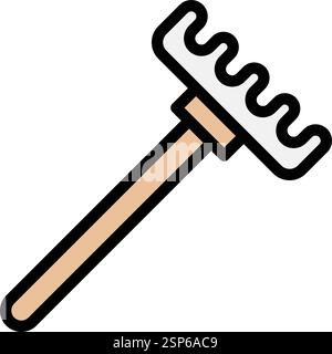 Rake Vector Icon Design Illustration Stock Vector