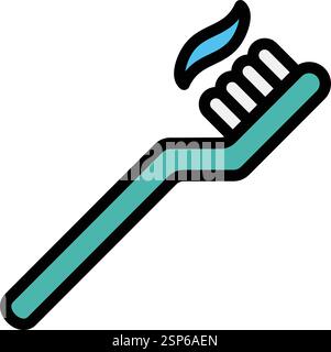 Toothbrush Vector Icon Design Illustration Stock Vector