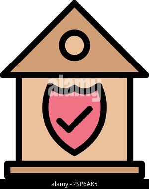 Home insurance Vector Icon Design Illustration Stock Vector