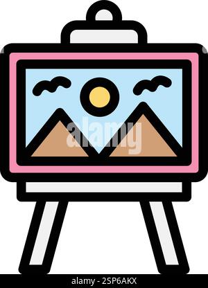 Painting Vector Icon Design Illustration Stock Vector