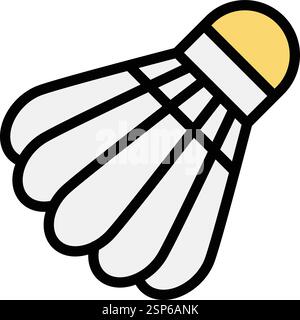 Shuttlecock Vector Icon Design Illustration Stock Vector