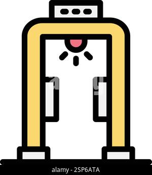 Metal detector Vector Icon Design Illustration Stock Vector