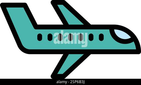 Airplane Vector Icon Design Illustration Stock Vector