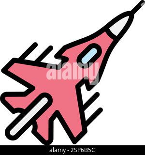 Jet Vector Icon Design Illustration Stock Vector